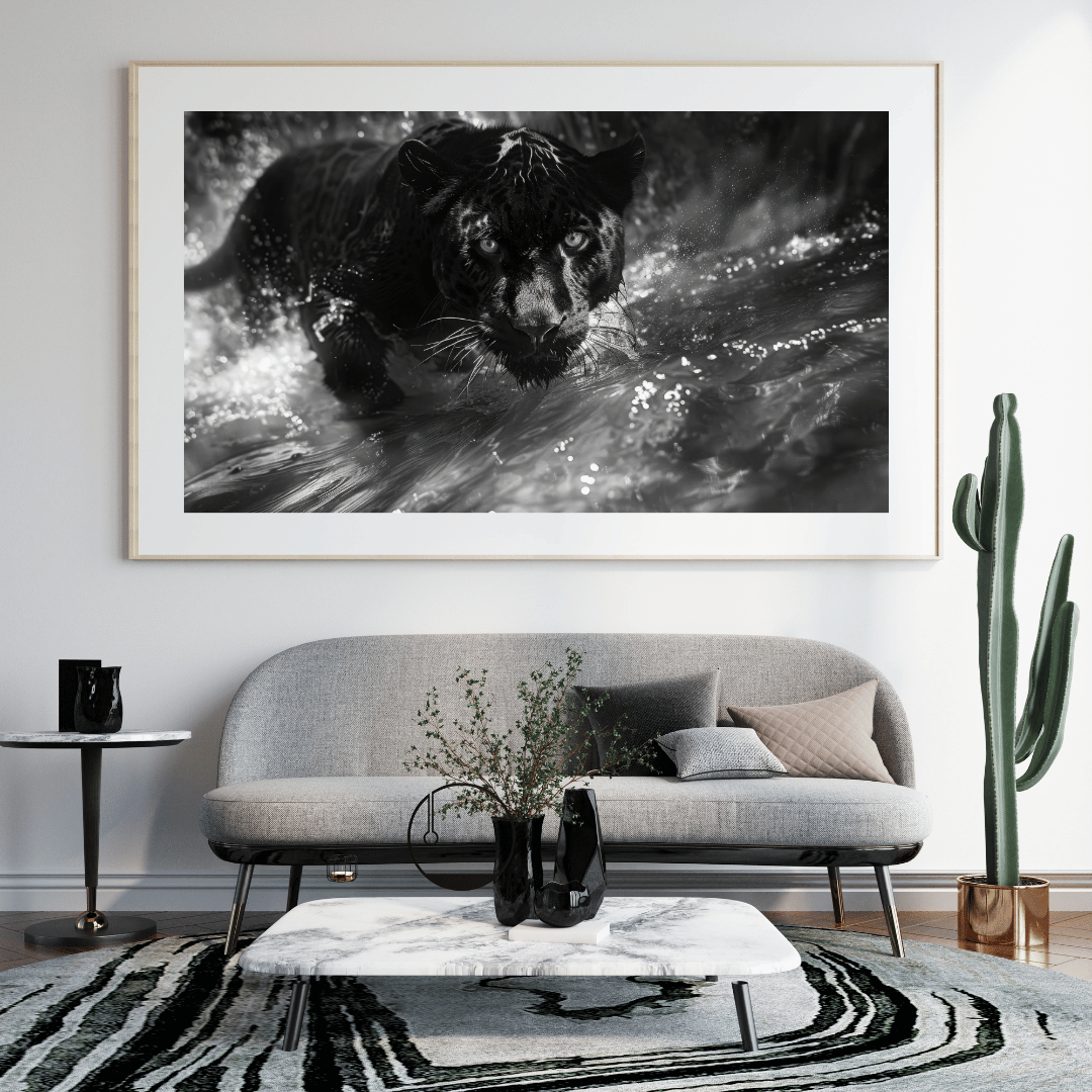 Floral Silence – A Black Cat’s Calm Among the Blooms