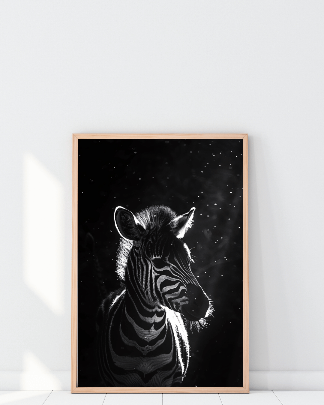 "Shadow Stripes – A Zebra in Light and Darkness"