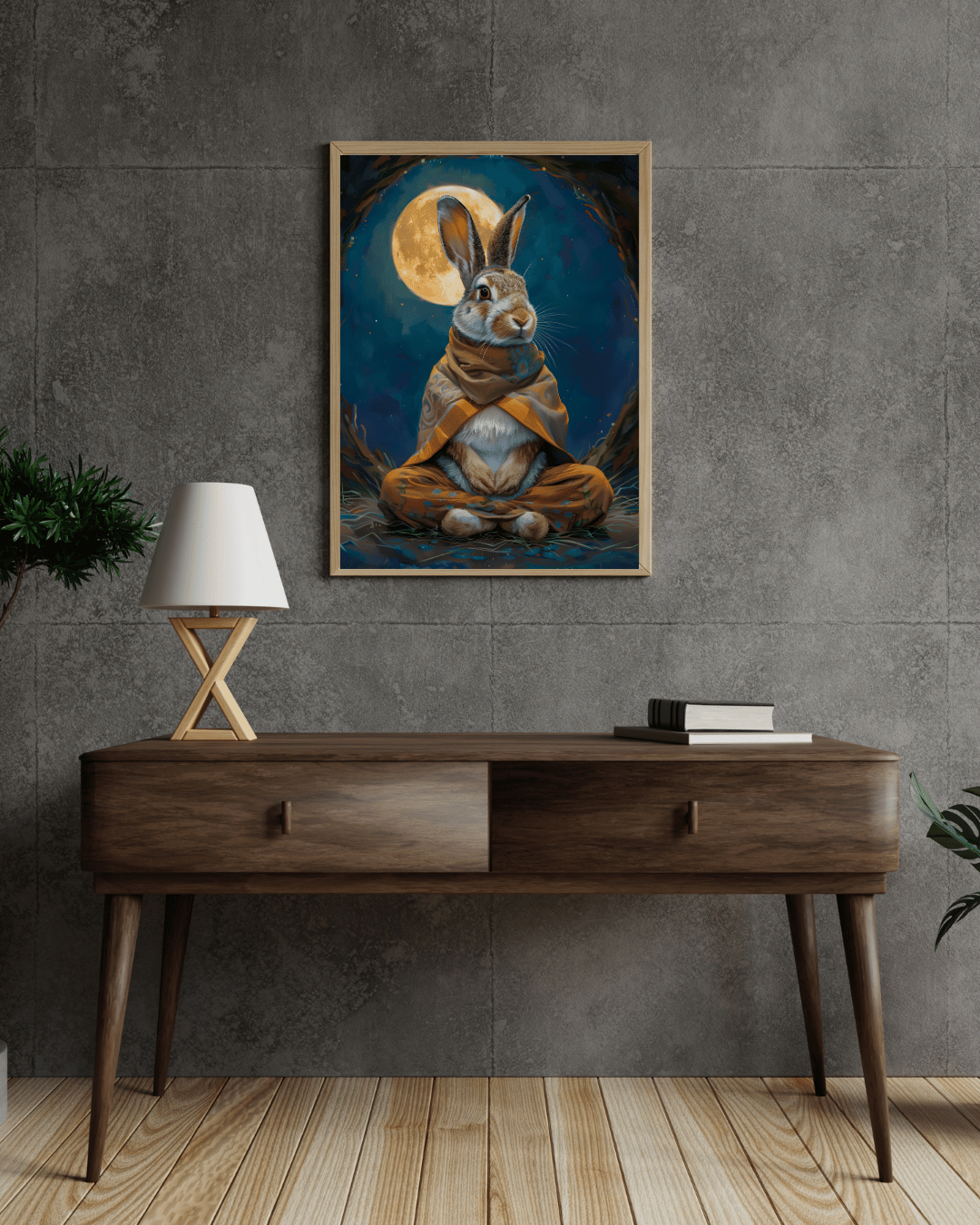 "The Forest Sage – Meditation Under the Moonlight"