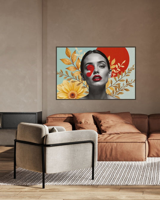 "Floral Eclipse: Harmony of Beauty and Nature"