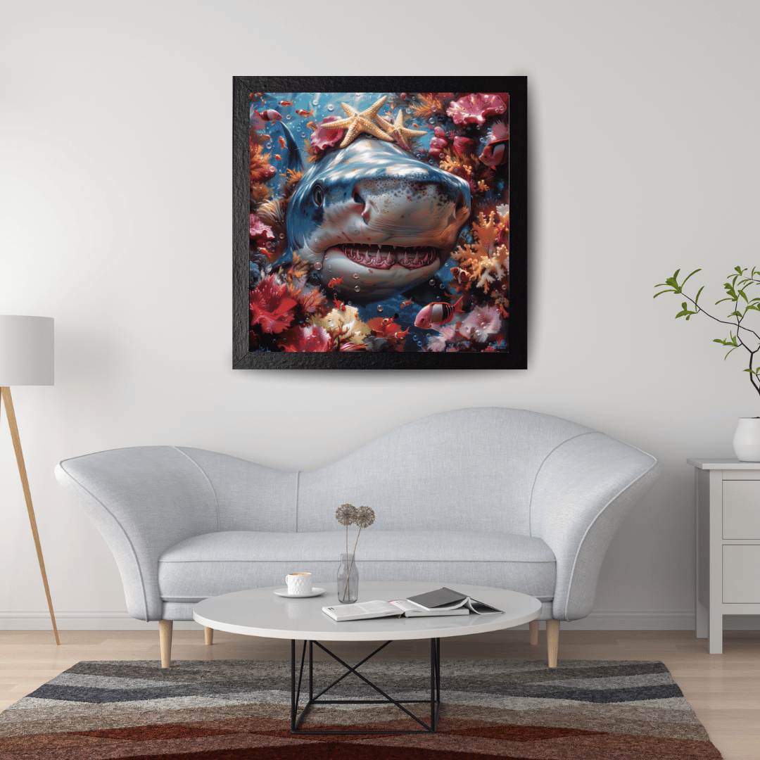 "Majestic Shark in Coral Dreamscape"