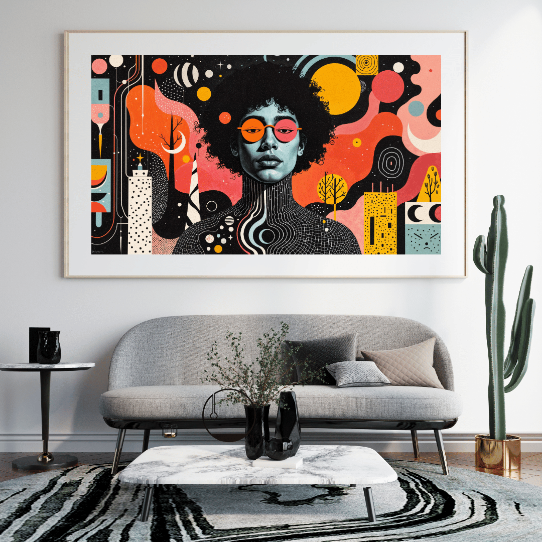 "Cosmic Vision: A Journey Through Abstract Realms"