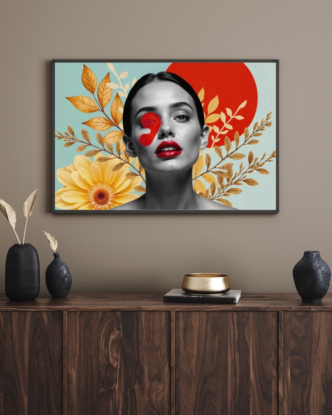 "Floral Eclipse: Harmony of Beauty and Nature"