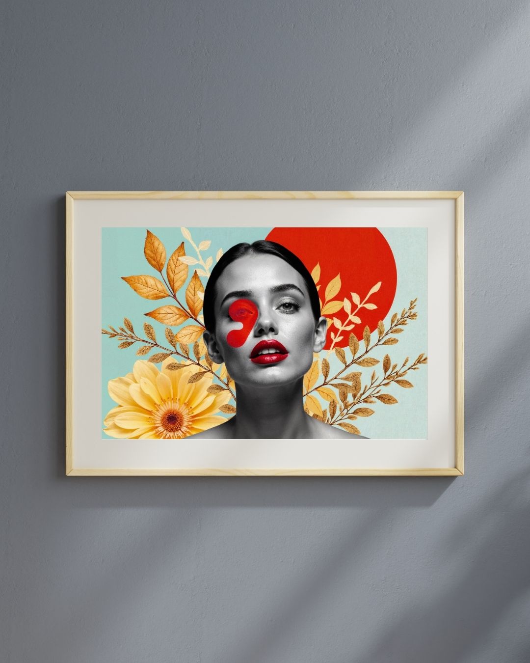 "Floral Eclipse: Harmony of Beauty and Nature"