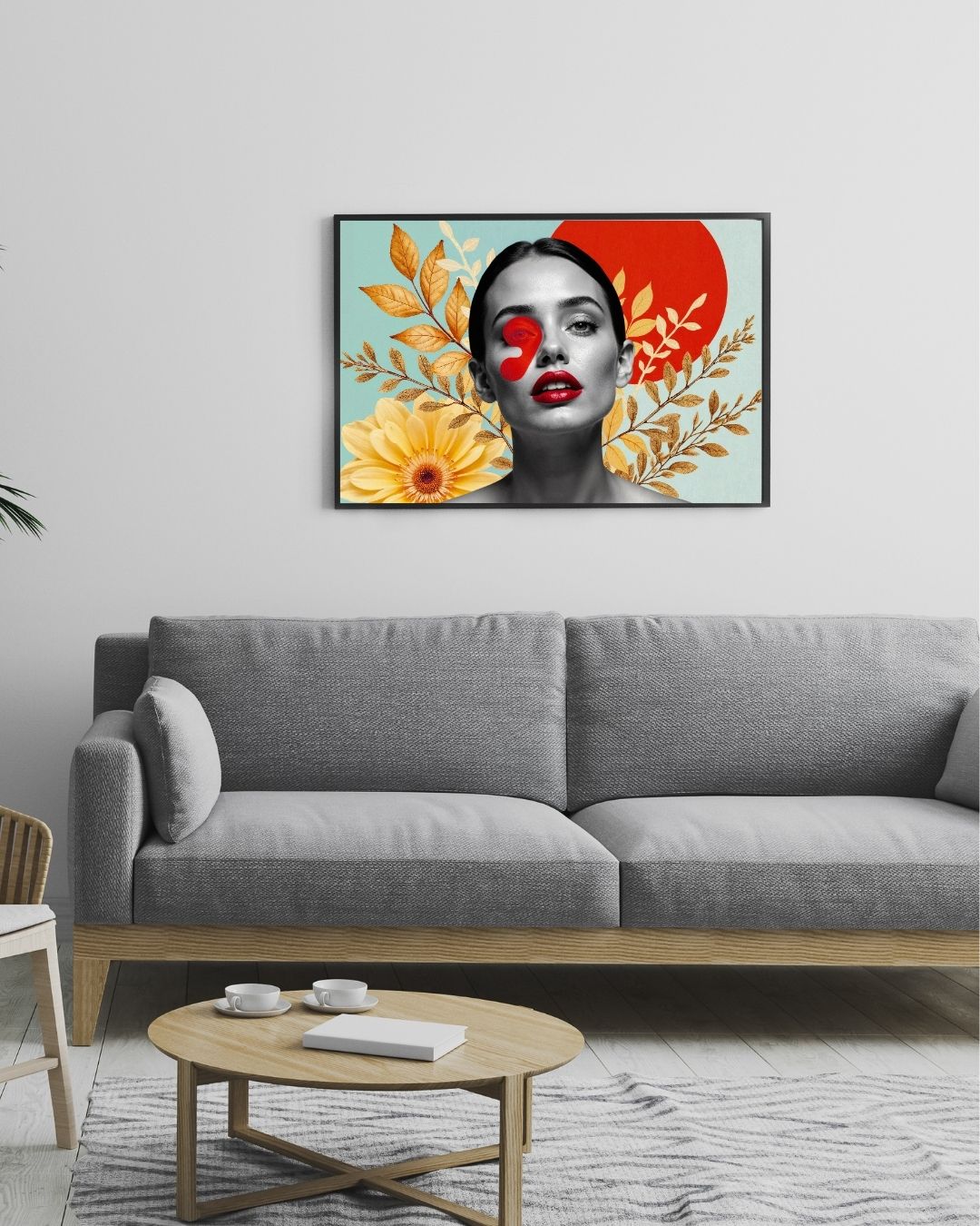 "Floral Eclipse: Harmony of Beauty and Nature"