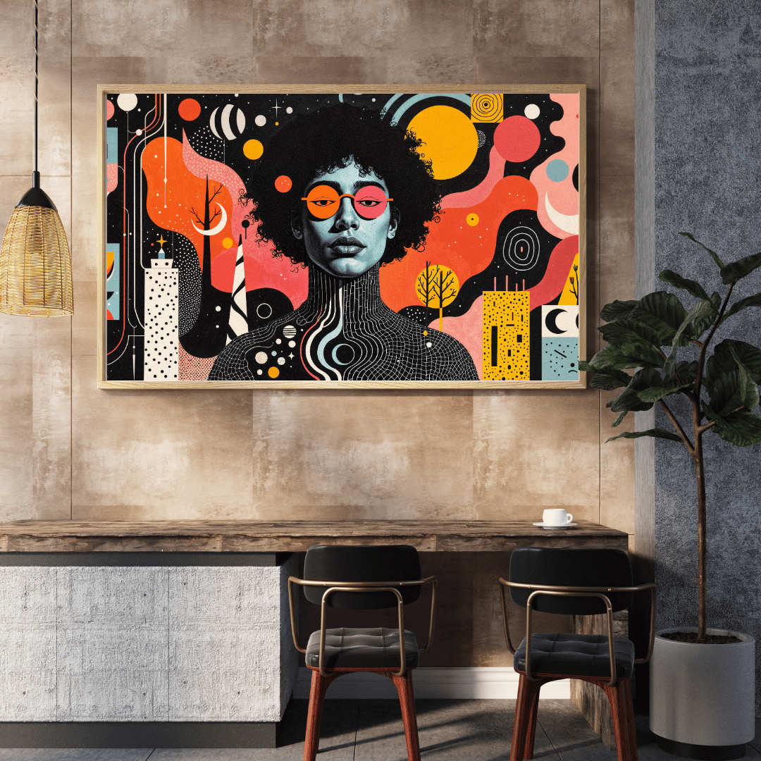 "Cosmic Vision: A Journey Through Abstract Realms"