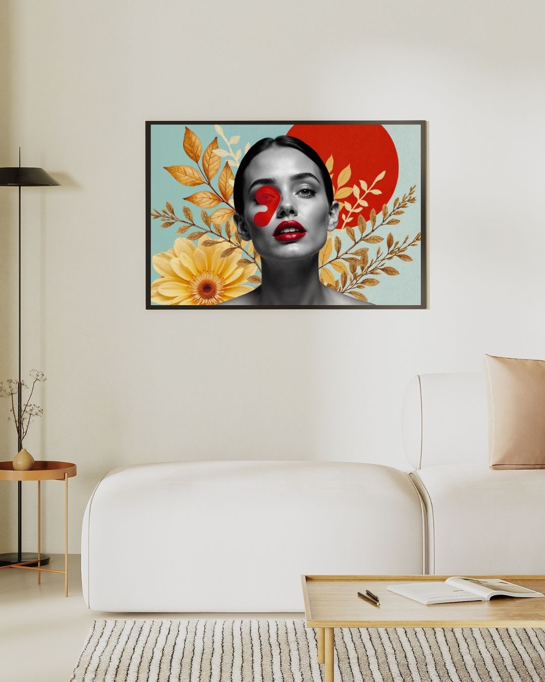 "Floral Eclipse: Harmony of Beauty and Nature"